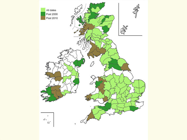  Distribution map Copyright Martin Evans 