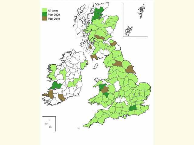  Distribution map Copyright Martin Evans 