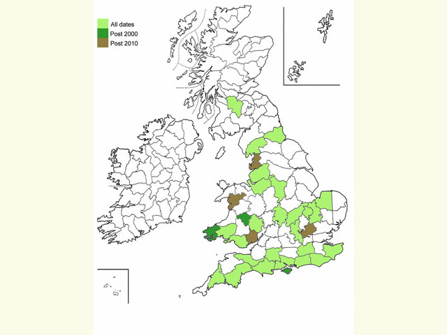  Distribution map Copyright Martin Evans 