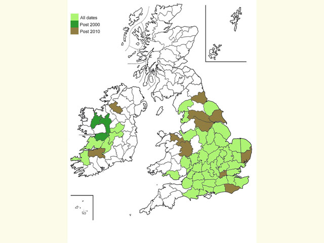  Distribution map Copyright Martin Evans 