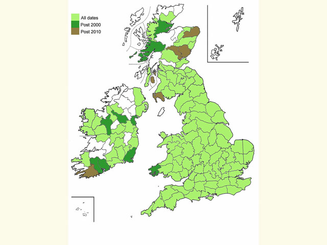  Distribution map Copyright Martin Evans 