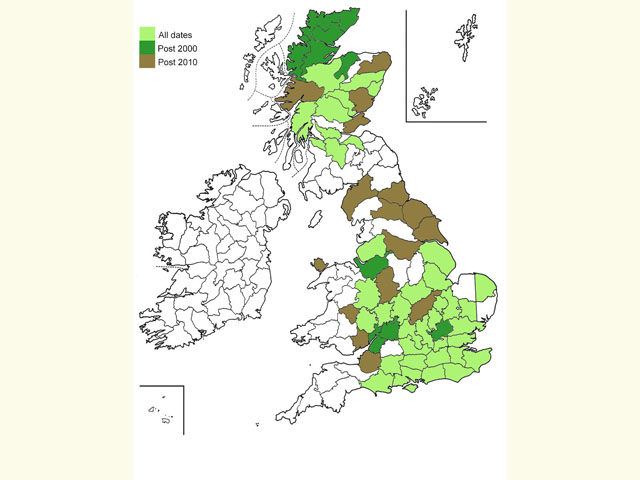  Distribution map Copyright Martin Evans 