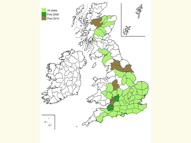  Distribution map Copyright Martin Evans 