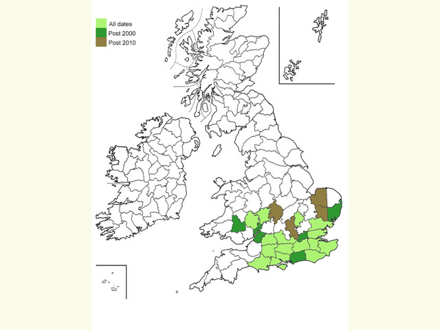  Distribution map Copyright Martin Evans 