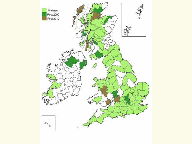  Distribution map Copyright Martin Evans 