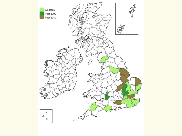  Distribution map Copyright Martin Evans 