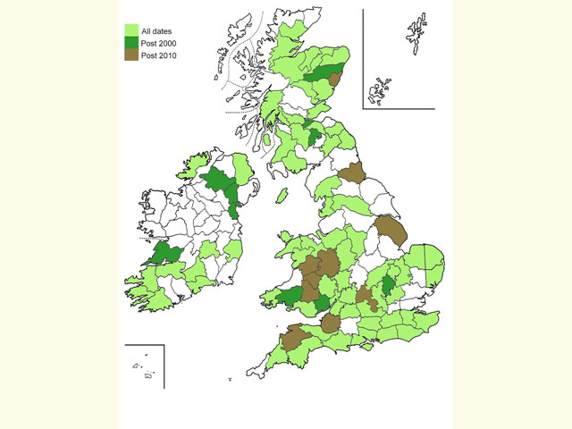  Distribution map Copyright Martin Evans 