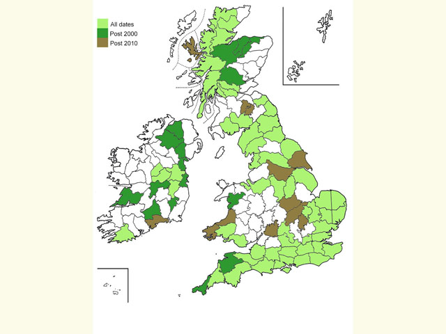  Distribution map Copyright Martin Evans 