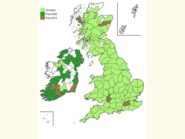  Distribution map Copyright Martin Evans 