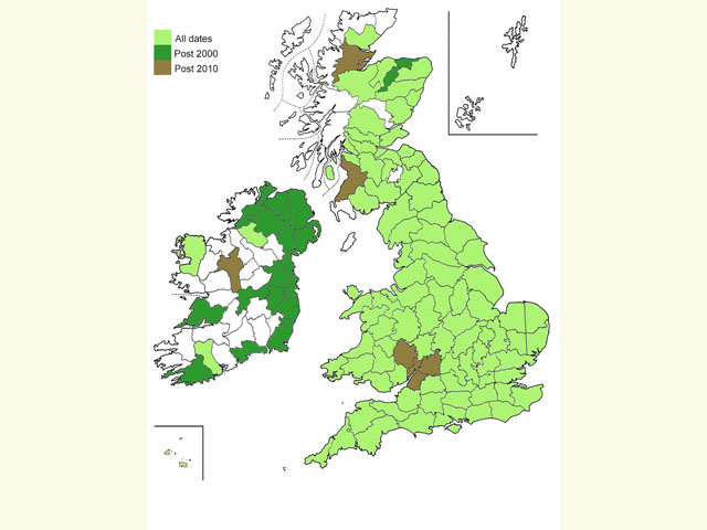  Distribution map Copyright Martin Evans 