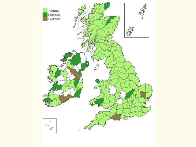  Distribution map Copyright Martin Evans 