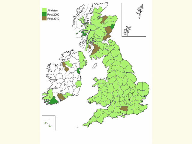  Distribution map Copyright Martin Evans 