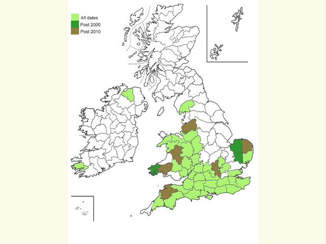  Distribution map Copyright Martin Evans 