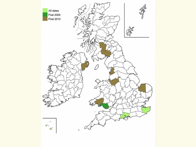  Distribution map Copyright Martin Evans 