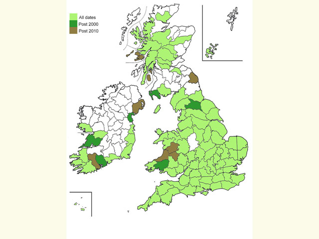  Distribution map Copyright Martin Evans 