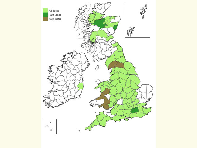  Distribution map Copyright Martin Evans 