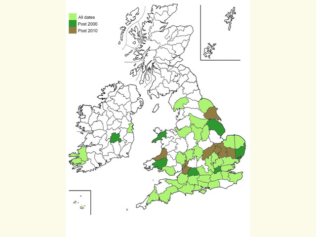  Distribution map Copyright Martin Evans 