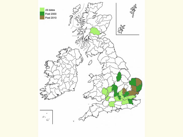  Distribution map Copyright Martin Evans 