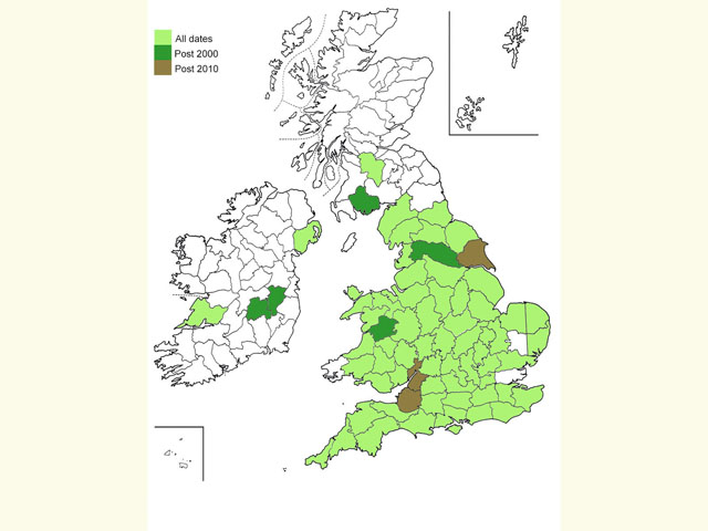  Distribution map Copyright Martin Evans 