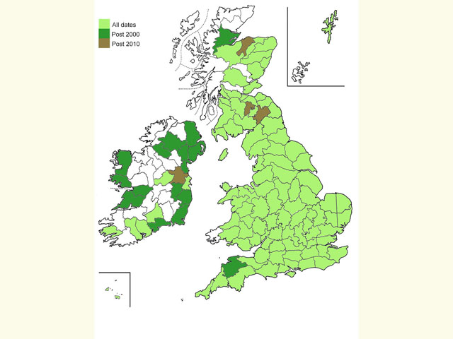  Distribution map Copyright Martin Evans 