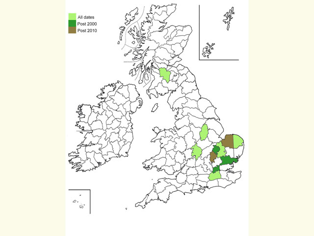  Distribution map Copyright Martin Evans 