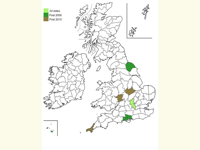  Distribution map Copyright Martin Evans 