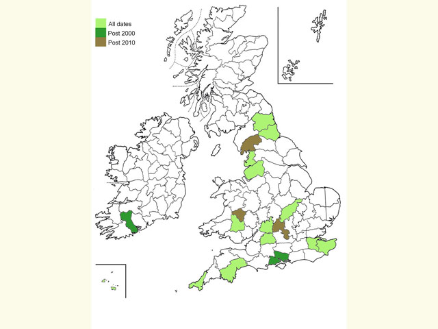  Distribution map Copyright Martin Evans 