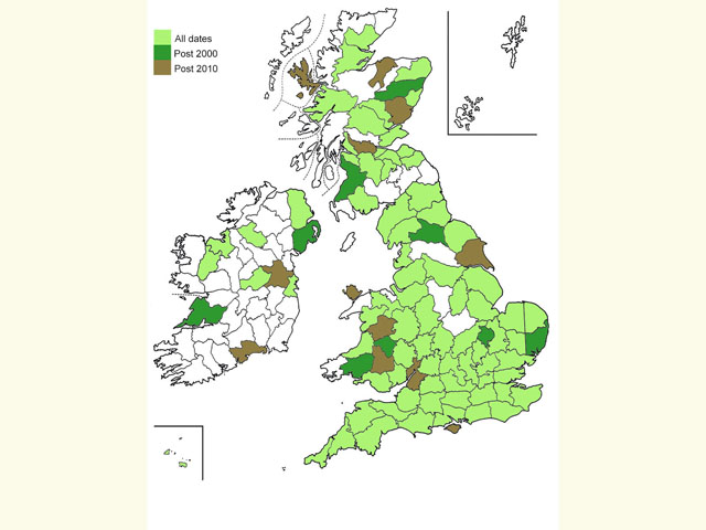  Distribution map Copyright Martin Evans 