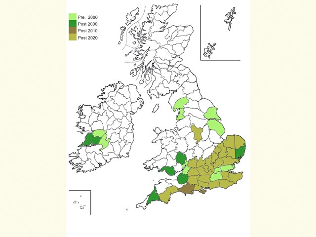  Distribution map Copyright Martin Evans 