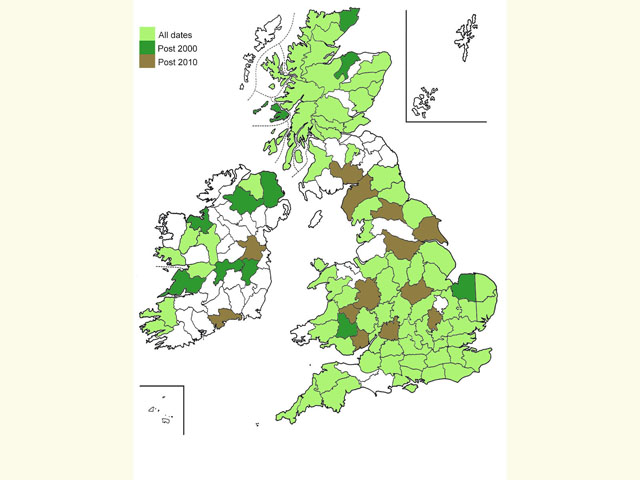  Distribution map Copyright Martin Evans 