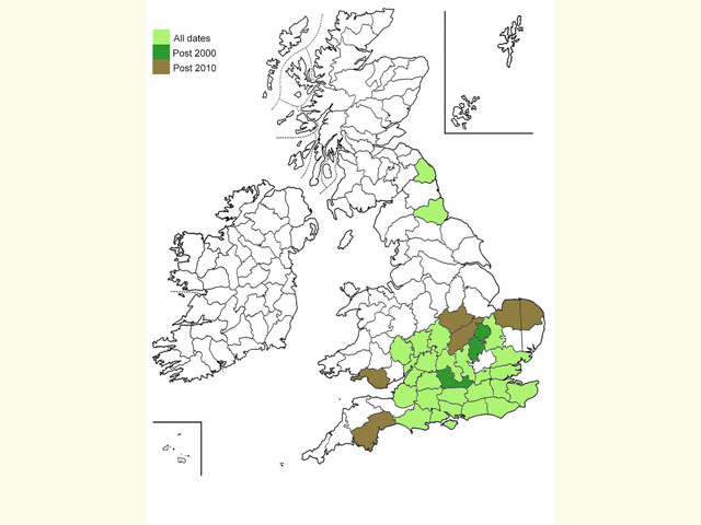  Distribution map Copyright Martin Evans 