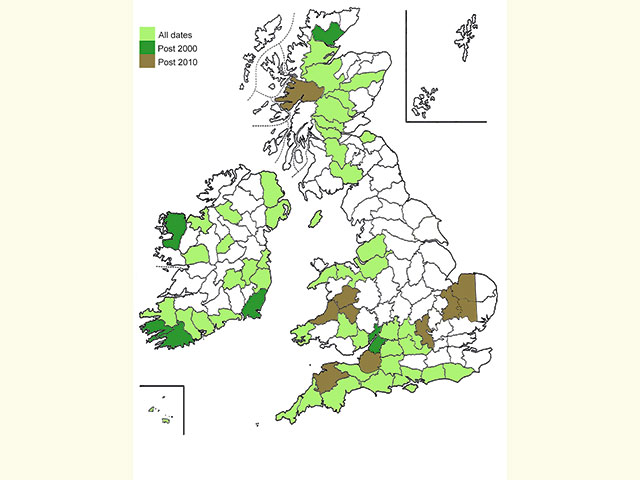  Distribution map Copyright Martin Evans 