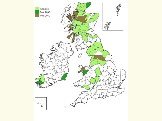  Distribution map Copyright Martin Evans 