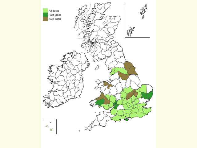  Distribution map Copyright Martin Evans 