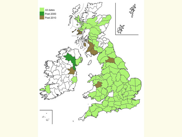  Distribution map Copyright Martin Evans 