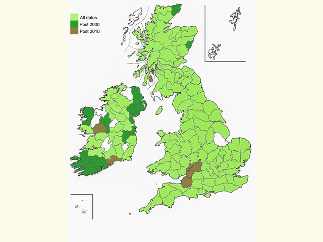  Distribution map Copyright Martin Evans 