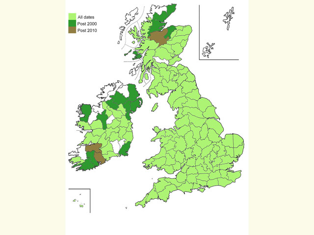  Distribution map Copyright Martin Evans 