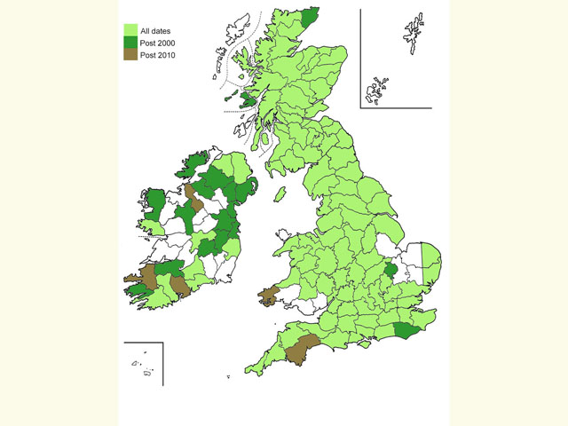  Distribution map Copyright Martin Evans 