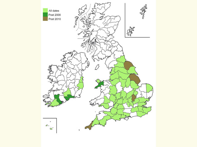  Distribution map Copyright Martin Evans 