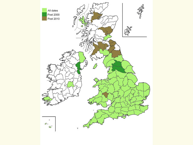  Distribution map Copyright Martin Evans 