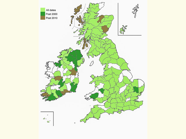  Distribution map Copyright Martin Evans 