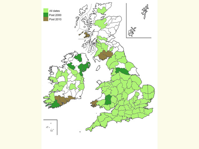  Distribution map Copyright Martin Evans 