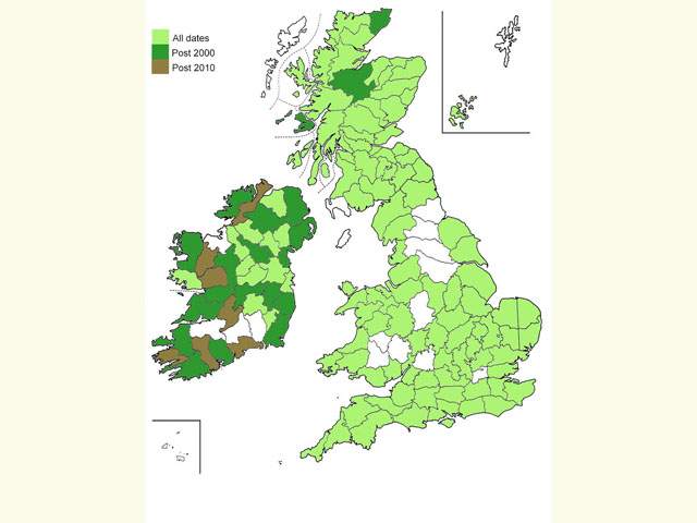  Distribution map Copyright Martin Evans 