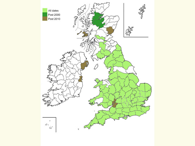  Distribution map Copyright Martin Evans 