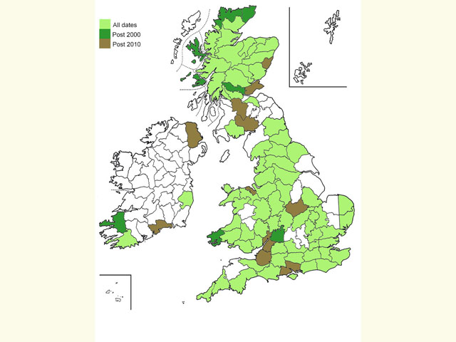  Distribution map Copyright Martin Evans 