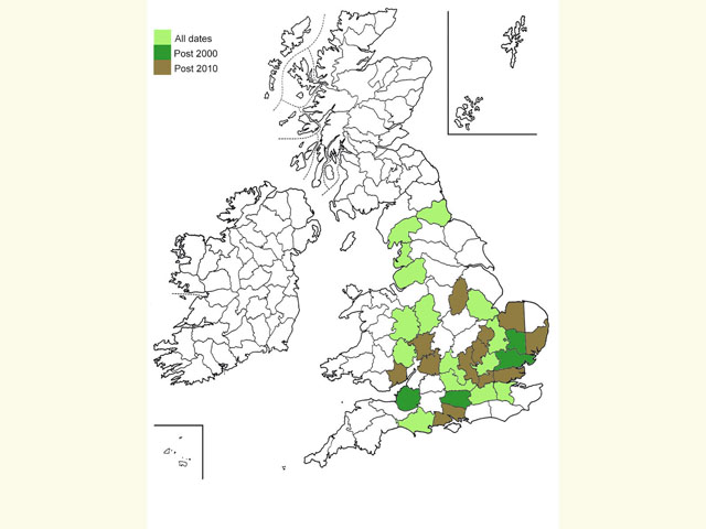  Distribution map Copyright Martin Evans 