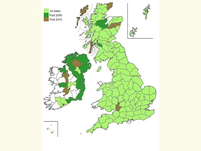  Distribution map Copyright Martin Evans 