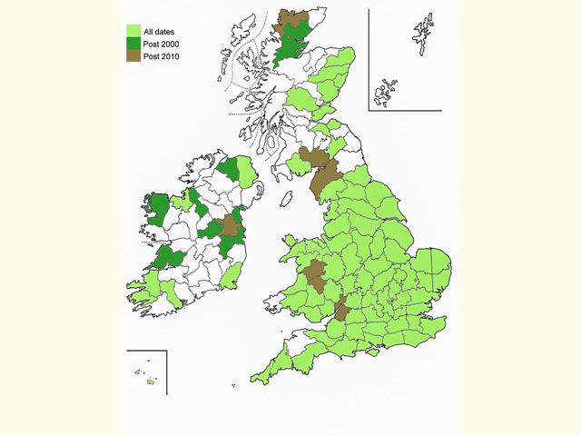  Distribution map Copyright Martin Evans 