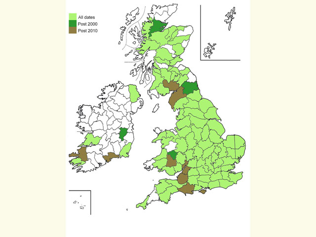  Distribution map Copyright Martin Evans 