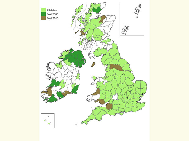  Distribution map Copyright Martin Evans 